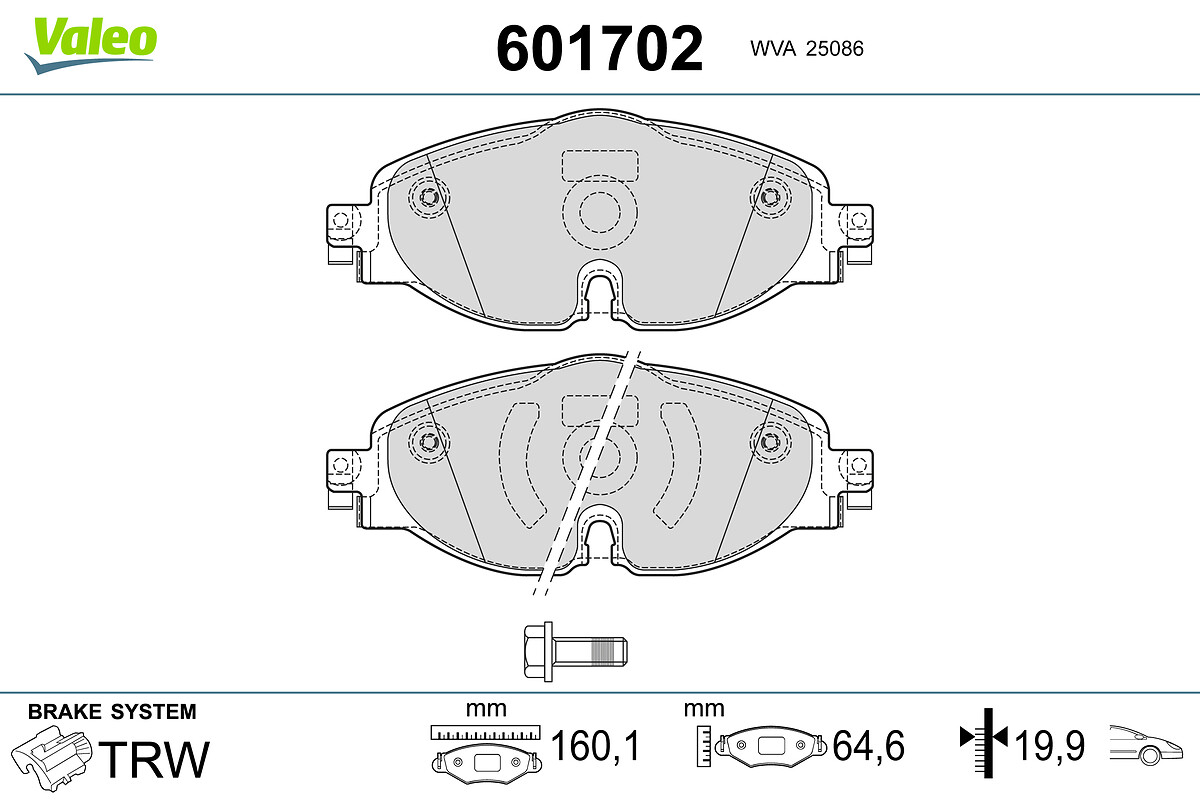 BRAKE PADS VW GOLF VII SKODA KAROQ FR